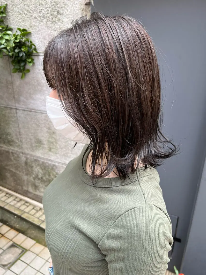 ミディアム カラー 川原大空 無料パーマモデル募集のヘアスタイル