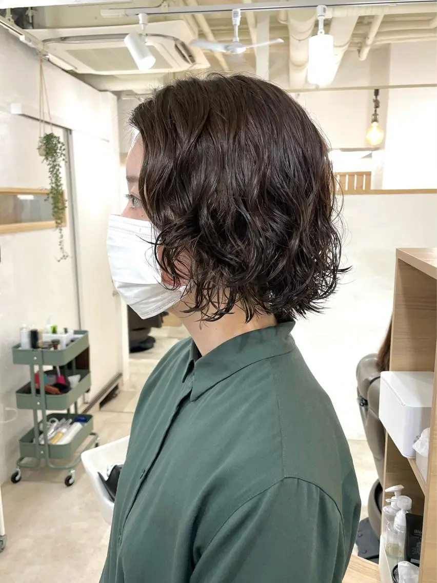 ショート パーマ 髪質改善 縮毛矯正/ レイヤー/銀座/本木のヘアスタイル
