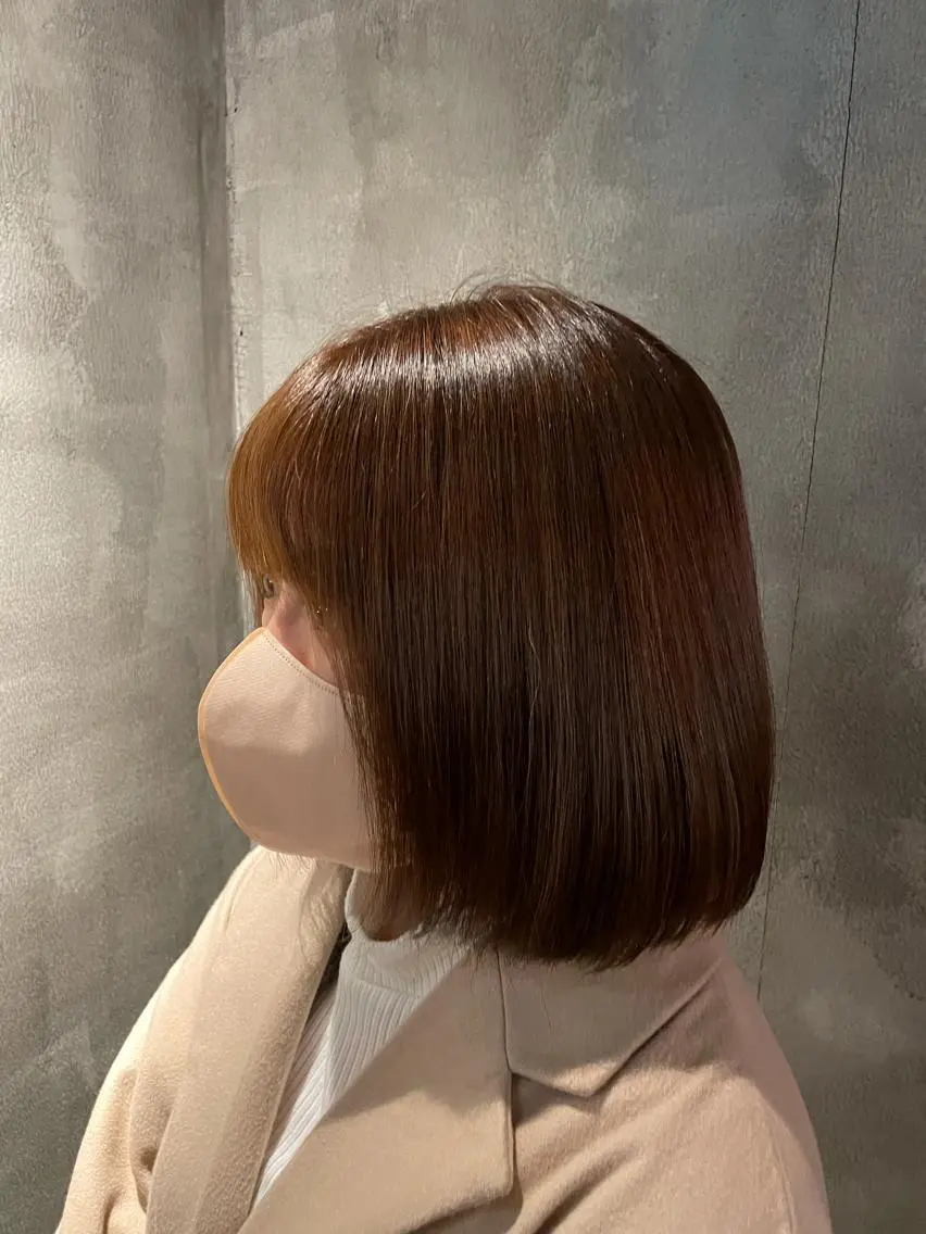 ミディアム カラー くびれレイヤー/艶 カラー　MADOKAのヘアスタイル