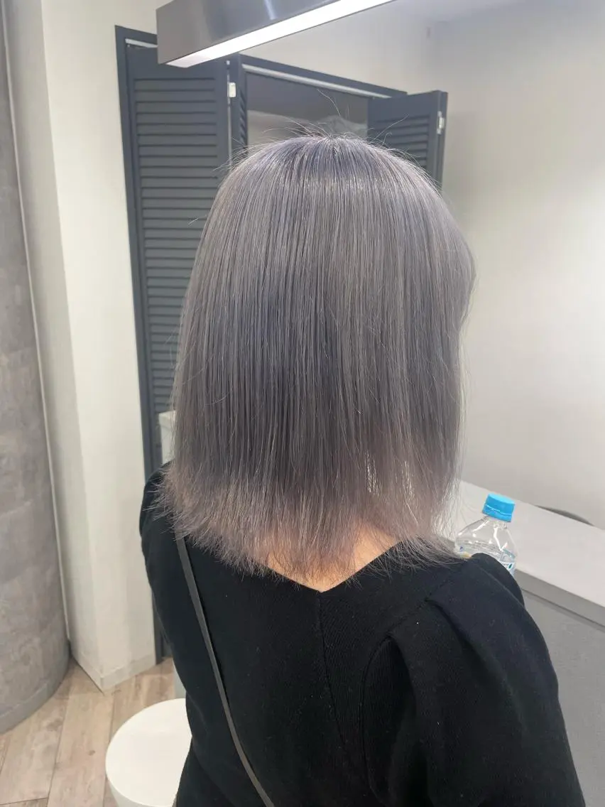 セミロング ヘアカラー ♡似合わせハイトーン ♡maiのヘアスタイル
