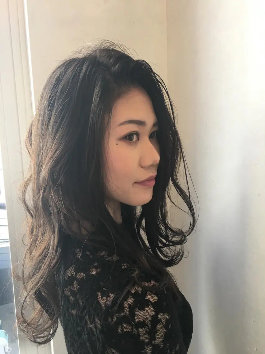 ロング カラー アッシュ ベージュカラー TOWA 野村　コウダイのヘアスタイル