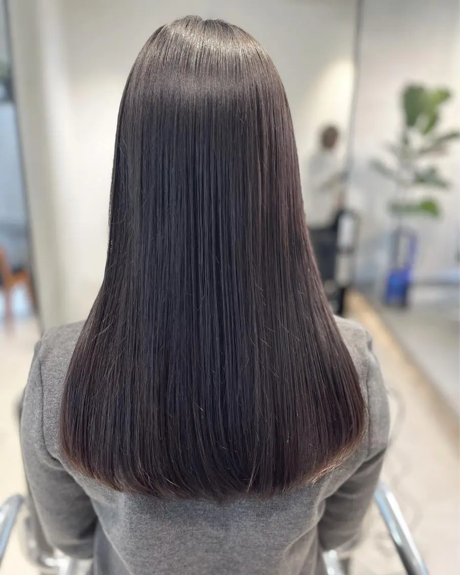 ロング カラー パーマ ヘアアレンジ カット ヘアカラー トリートメント ヘッドスパ ヘアセット 透明感/オリーブ/ グレージュ/YUKAのヘアスタイル