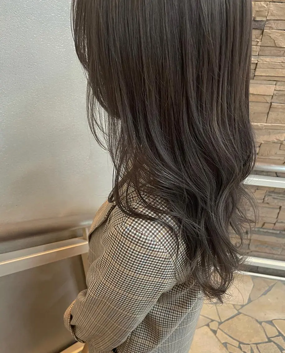 セミロング カラー グレージュ 沖縄/ヘアアレンジ /ナカノのヘアスタイル