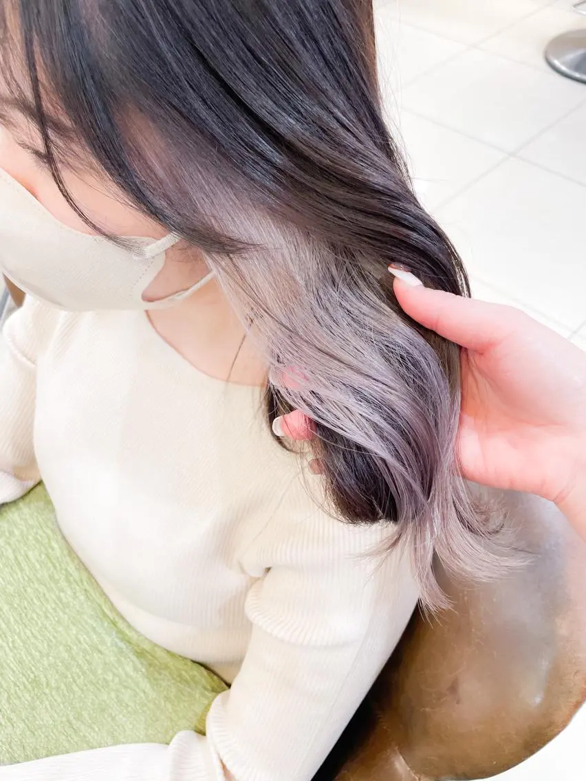 セミロング カラー インナーカラー ヘアカラー ✨カラー支持No.1 🧸ワキ カナコ🧸のヘアスタイル