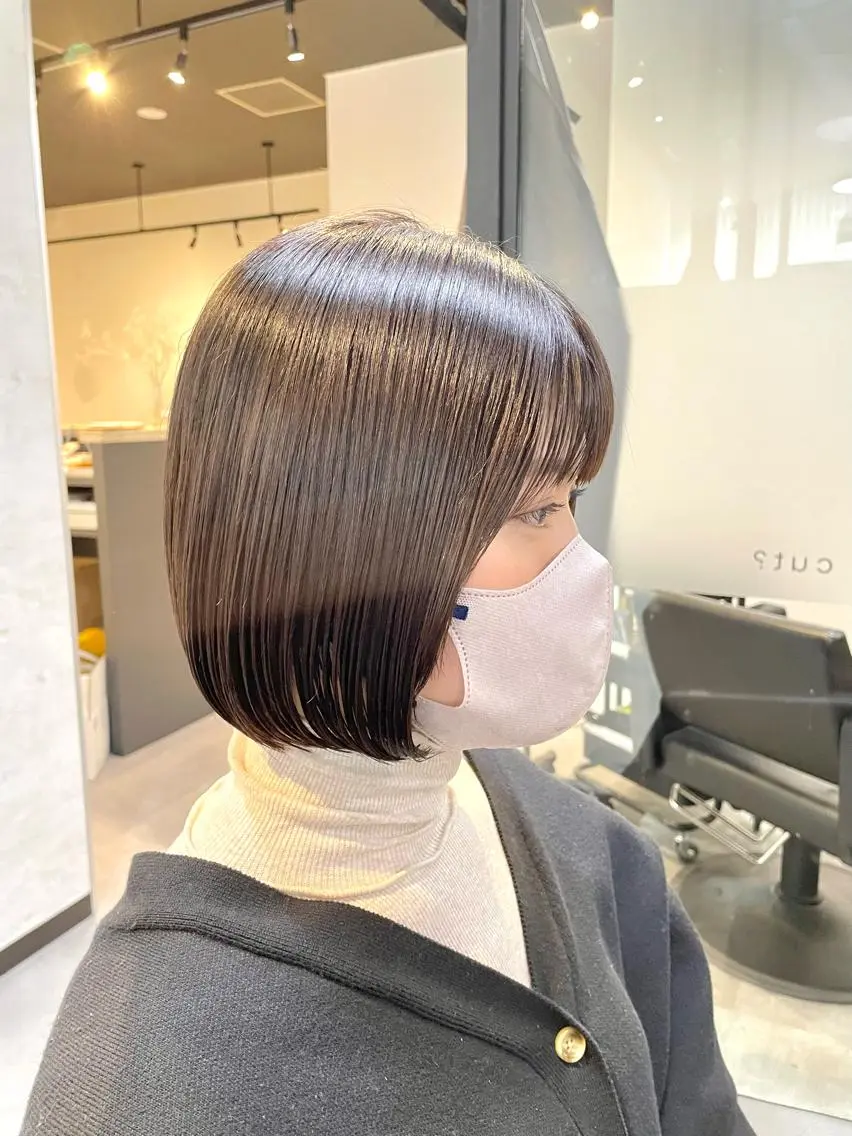 ショート ボブ カット 👑髪質改善カラー 中垣斗希のヘアスタイル