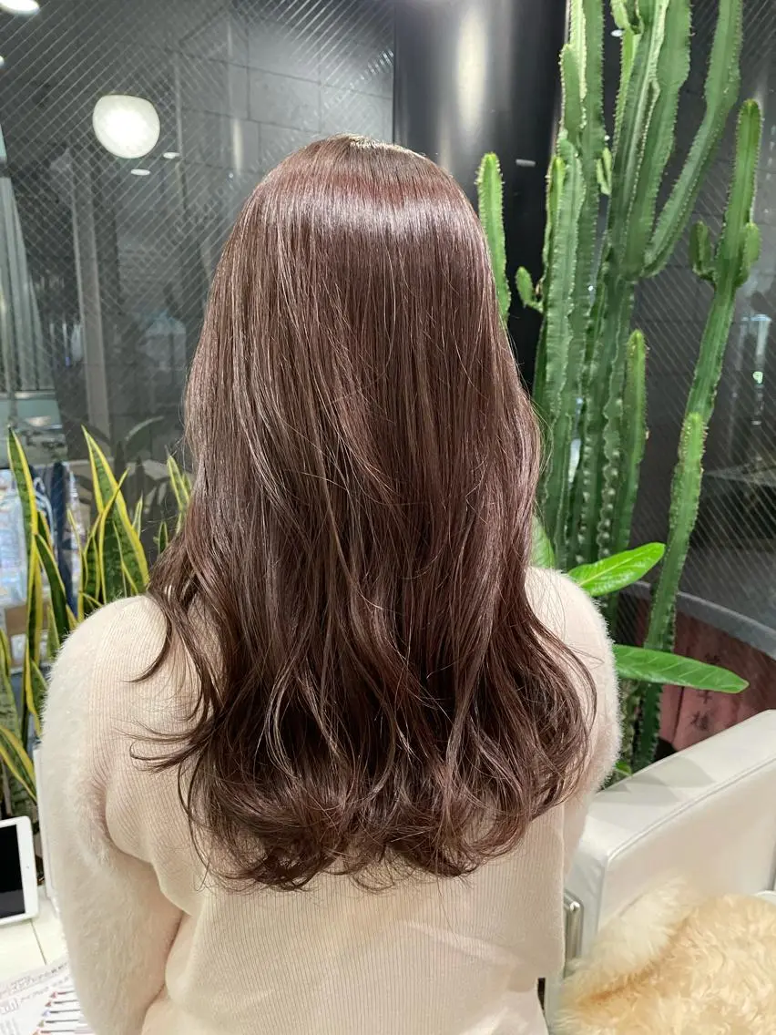 ロング カラー ブラウンカラー チョコレートブラウン ♡レイヤーボブ パーマ/うらら♡のヘアスタイル