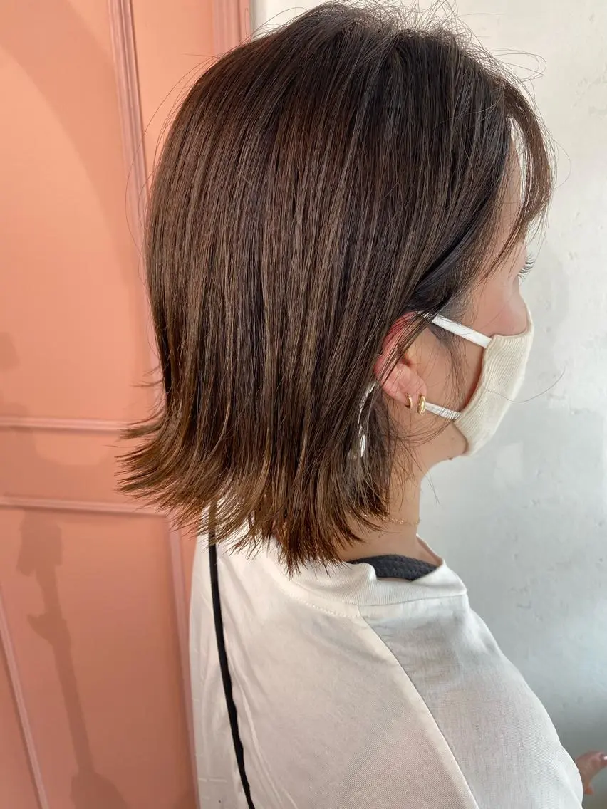ショート カラー ヘアカラー 梛木 唯のヘアスタイル