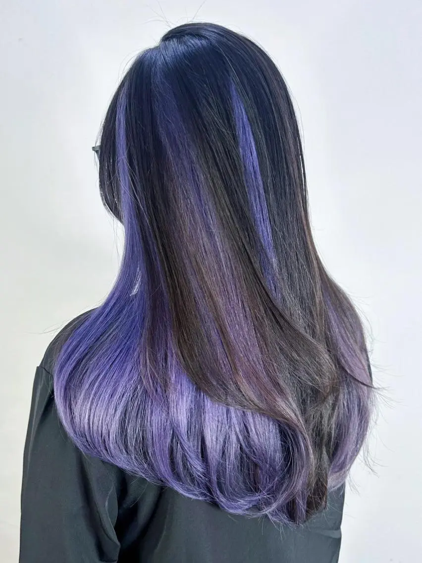 セミロング カラー ブリーチ ダブルカラー ハイトーンカラー カット ヘアカラー トリートメント ITbyALBUM 八王子店のヘアスタイル