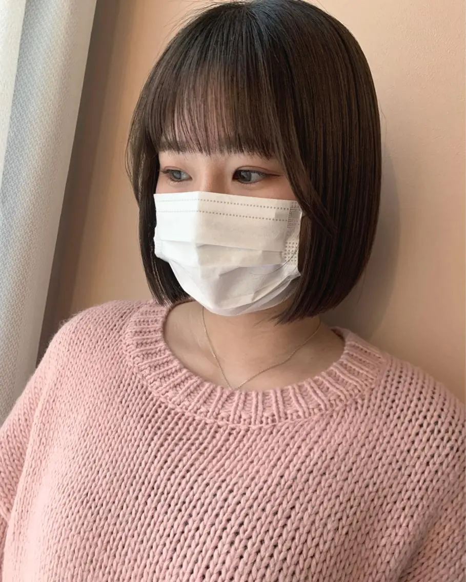 ショート カラー ボブ hubhair レイヤー/透明感のヘアスタイル