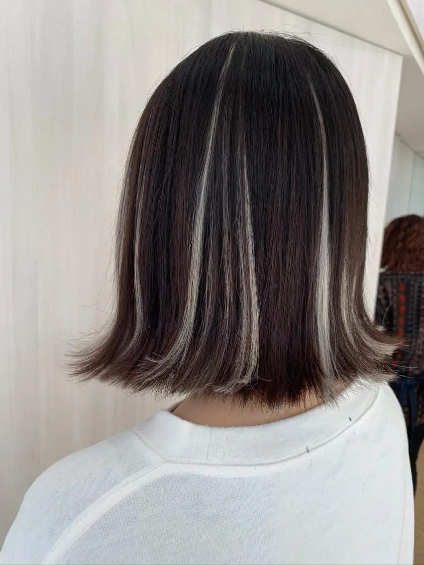 ミディアム ヘアアレンジ ハイライト 松井 敬太郎のヘアスタイル