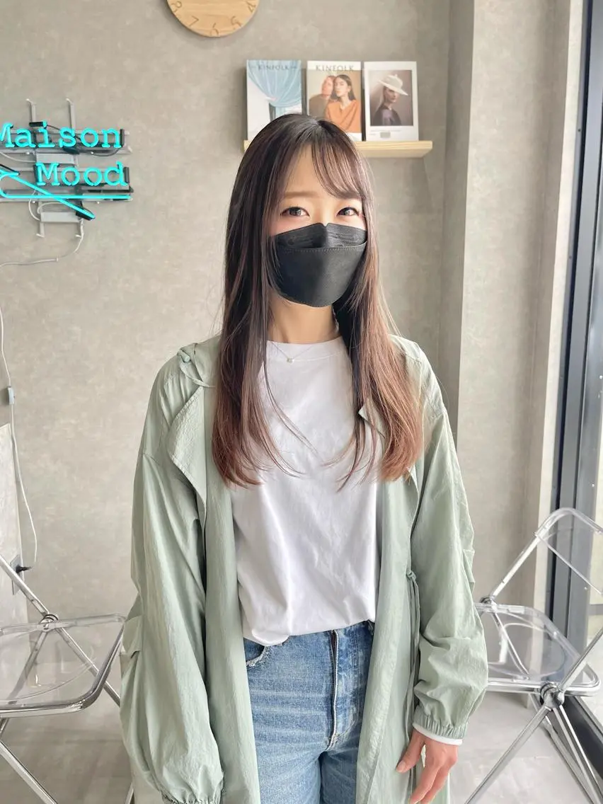 セミロング カラー ヘアカラー トリートメント 一ノ瀬 暁のヘアスタイル