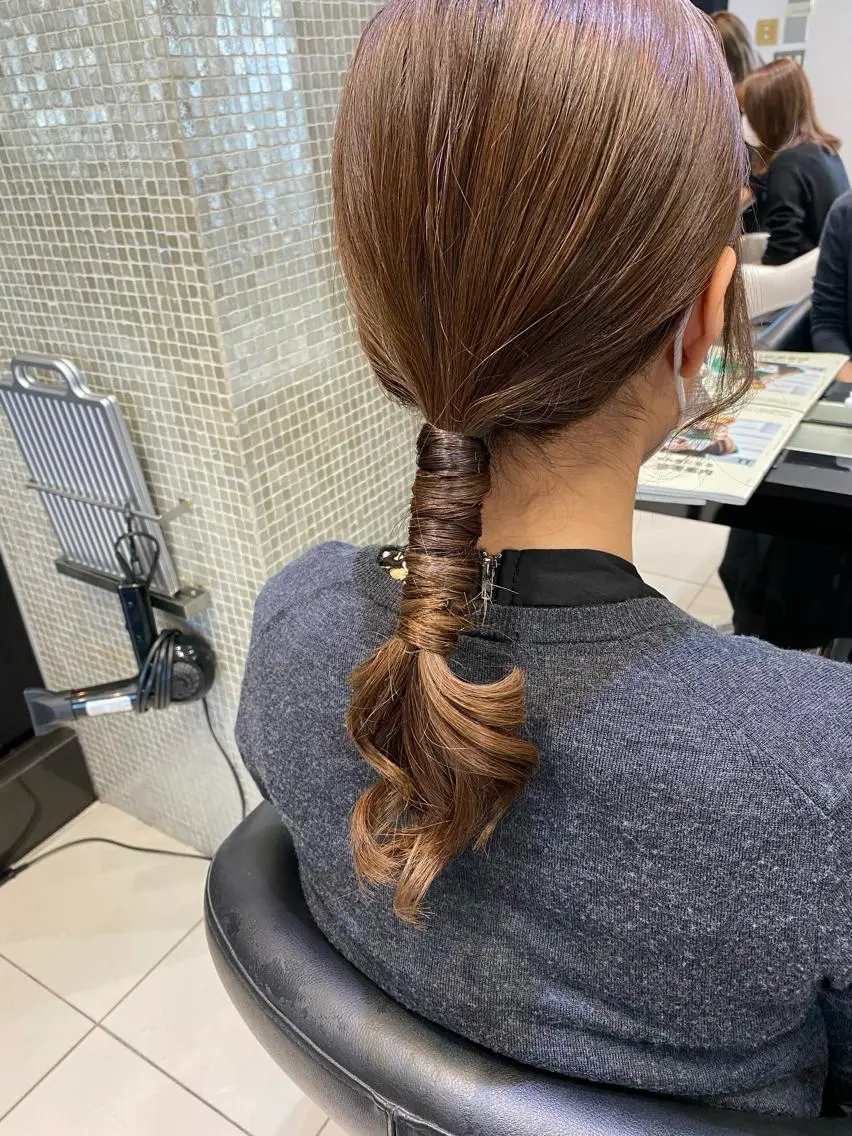 ミディアム カラー パーマ ヘアアレンジ Bianca 代表 硲 貴亮【東武練馬】のヘアスタイル