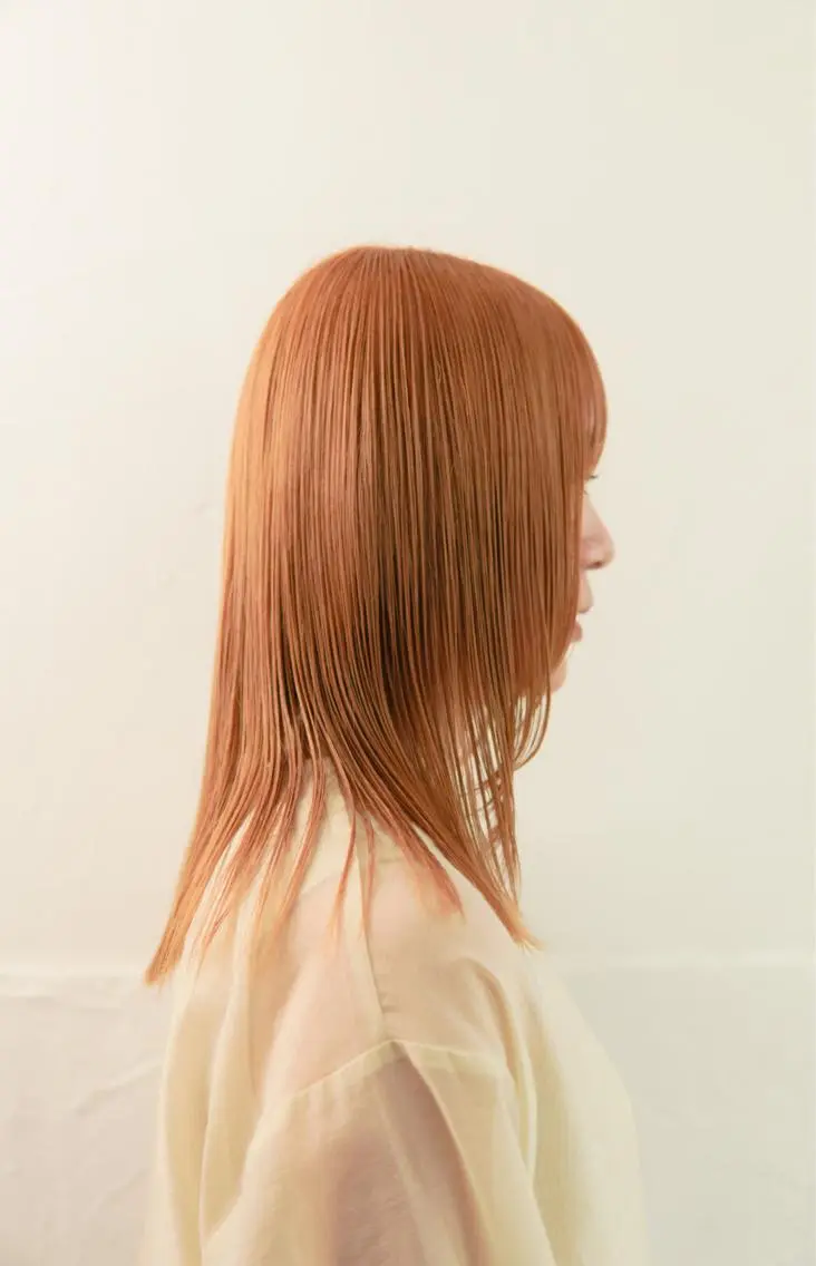 ミディアム カラー ベージュカラー オレンジ オレンジベージュ カット ヘアカラー トリートメント ハイトーン特化サロン 代表　中谷蓮のヘアスタイル
