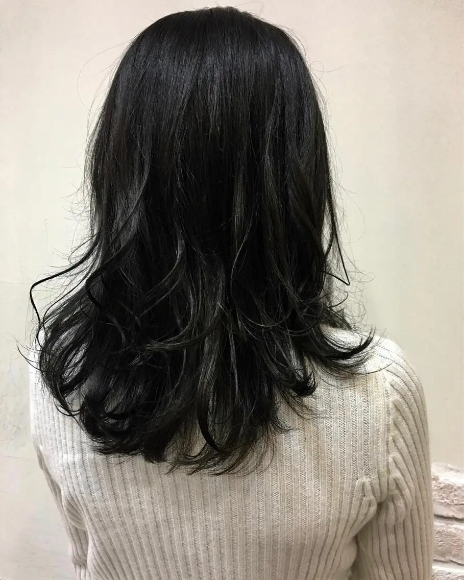 ミディアム カラー グレージュ ハイライトカラー ハイライト 中塚 義人のヘアスタイル