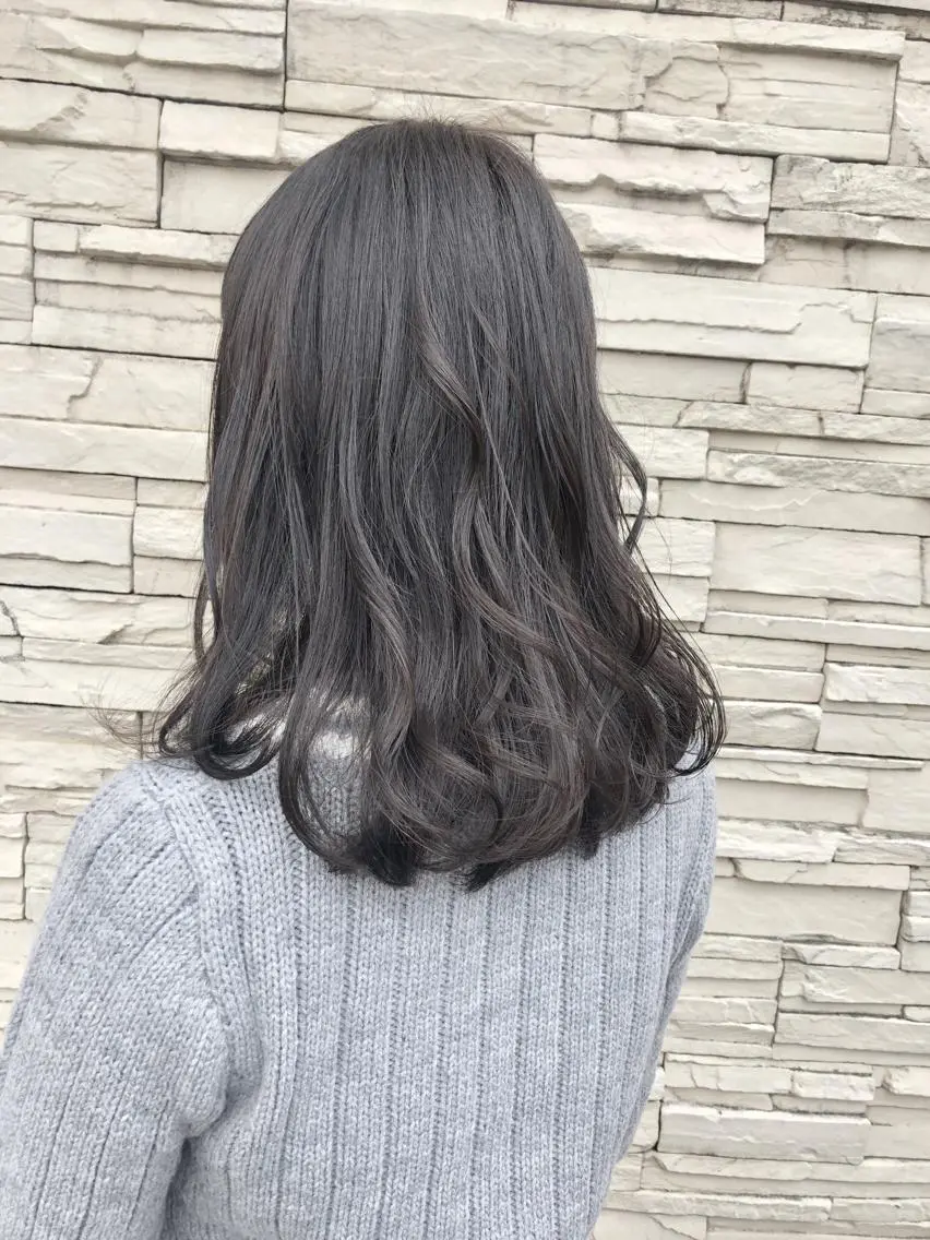 セミロング カラー カット ヘアカラー トリートメント ナチュラルスタイル/ 透明感カラー/比嘉のヘアスタイル