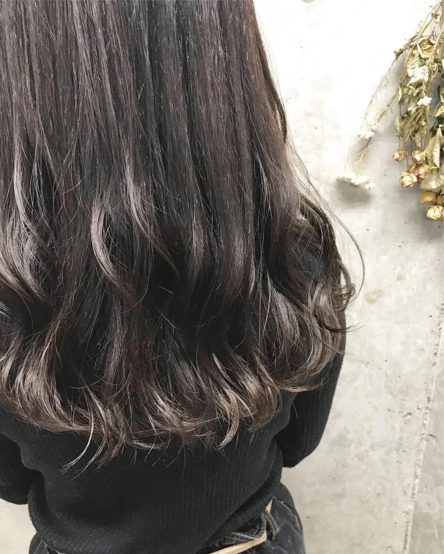 セミロング カラー ヘアアレンジ ブラウンカラー 透明感カラー イルミナカラー バイオレットカラー バイオレットブラウン Satsuki ✂︎♡のヘアスタイル