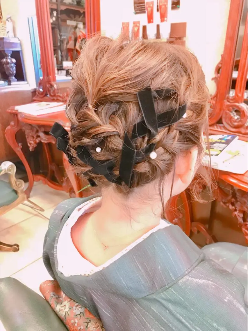 ヘアアレンジ 入学式 MIZUKI🫧ྀི 韓国ヘアAFLOATのヘアスタイル