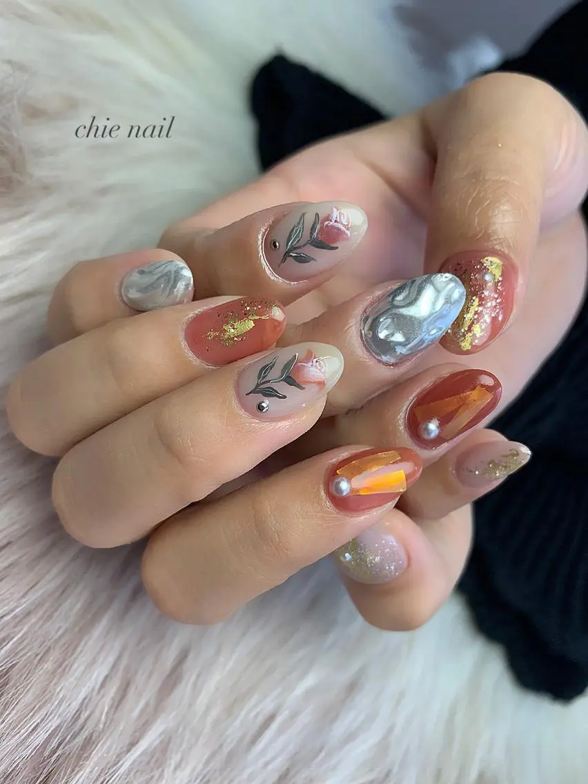 ネイル 春ネイル 森ノ宮❤︎ chieのネイルデザイン