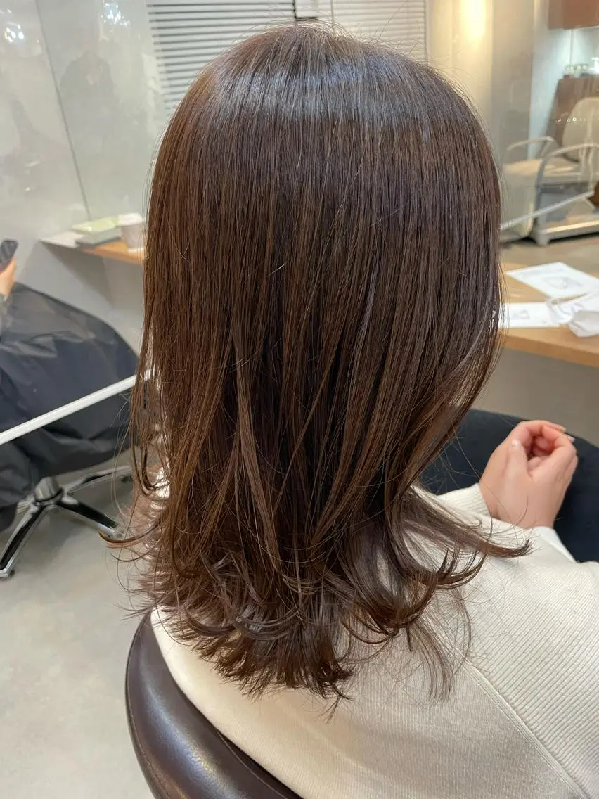 ミディアム カラー ヘアアレンジ トレンド透明感カラー ☘️大貫 昂涼🐹のヘアスタイル