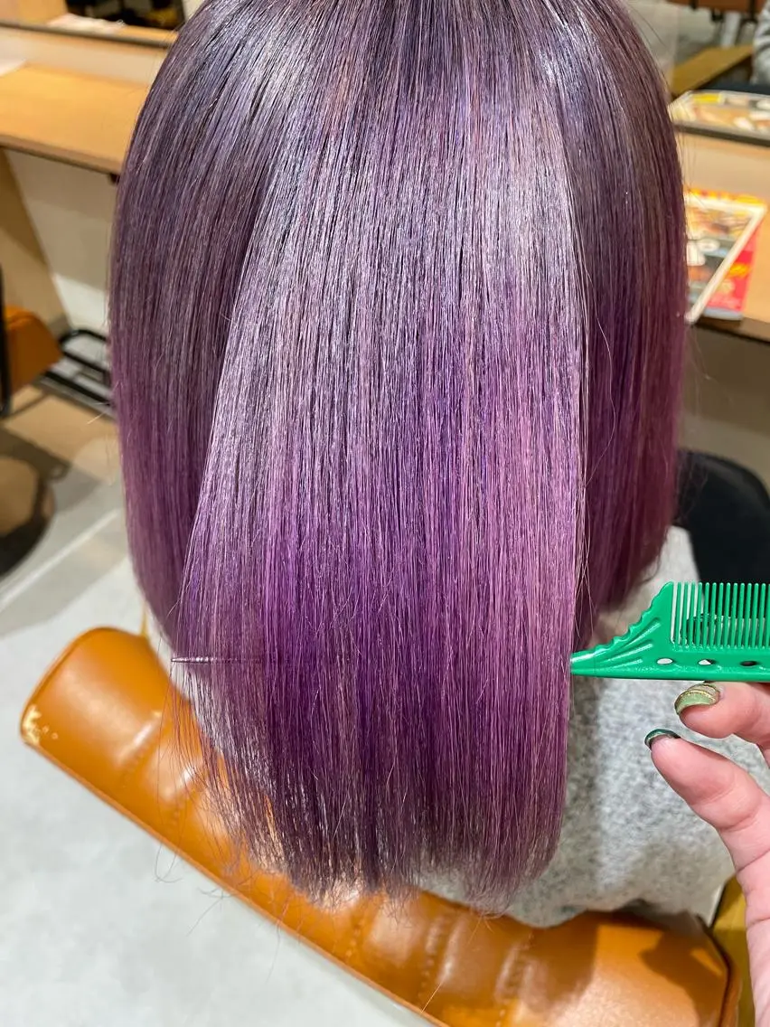 ミディアム ヘアカラー 中田 サヤカのヘアスタイル