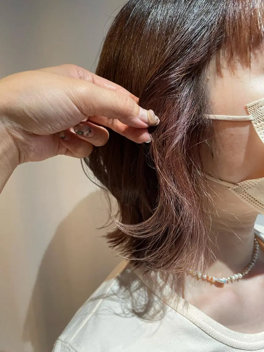 ショート カラー ヘアアレンジ ブリーチ インナーカラー ピンクカラー REONA🪽✨薬院 レイヤーカット🫧のヘアスタイル