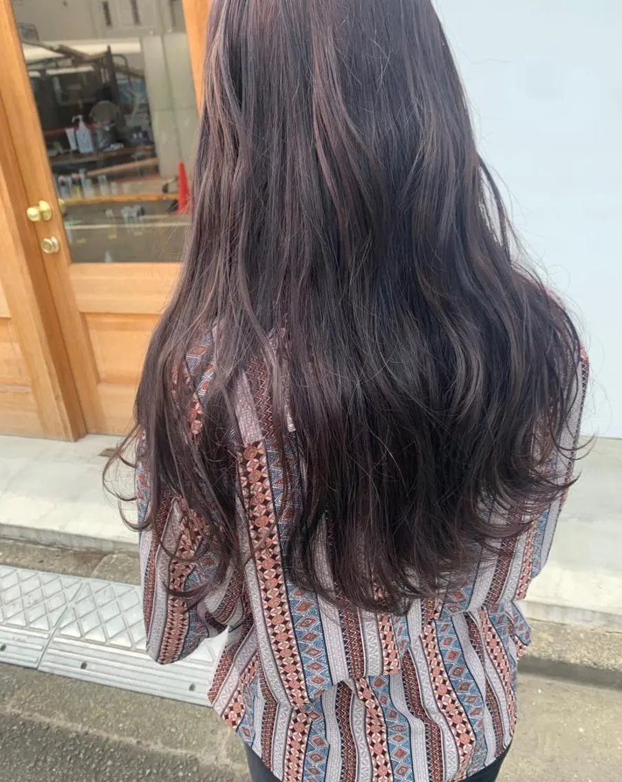ロング カラー ベージュカラー ラベンダーカラー ラベンダーベージュ ヘアカラー 中目黒🌼 🌼ハナのヘアスタイル