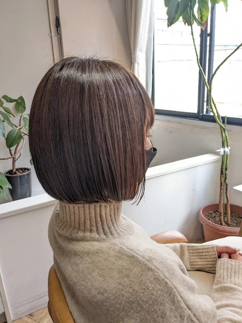 ショート ボブ カット ヘアカラー トリートメント newi 天王寺　 masakoのヘアスタイル
