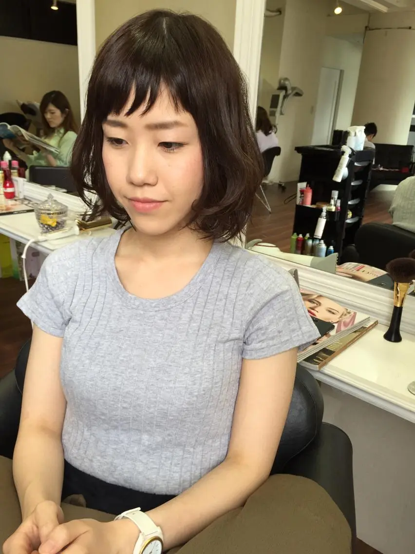 ショート ミディアム セミロング ロング カラー パーマ オン眉 成松 勇治のヘアスタイル