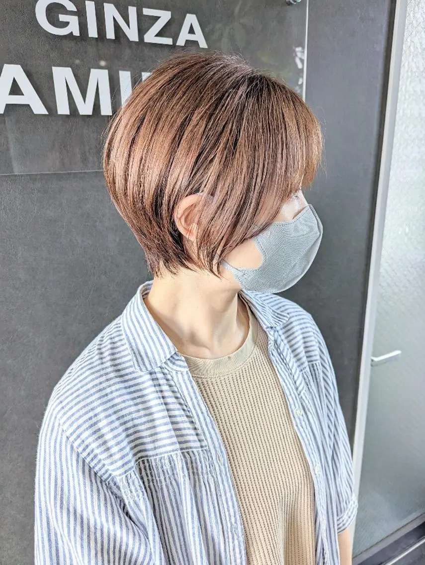 ショート カラー パーマ カット ヘアカラー 久保田 優作のヘアスタイル