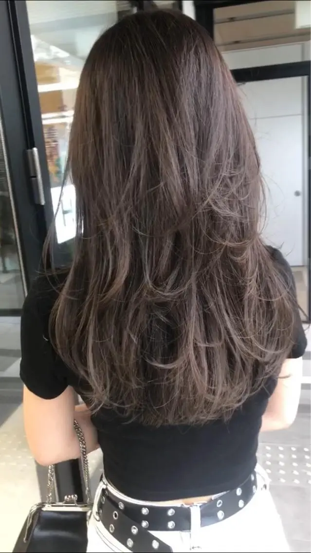 ロング カラー レイヤーカット クドウレイ fifth神南のヘアスタイル