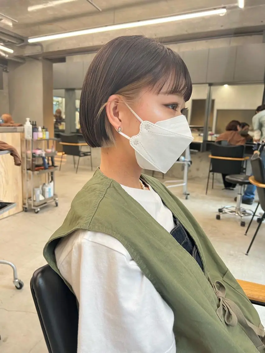 ショート カラー ボブ 伸ばしかけ ショートヘア sakoda shunkiのヘアスタイル
