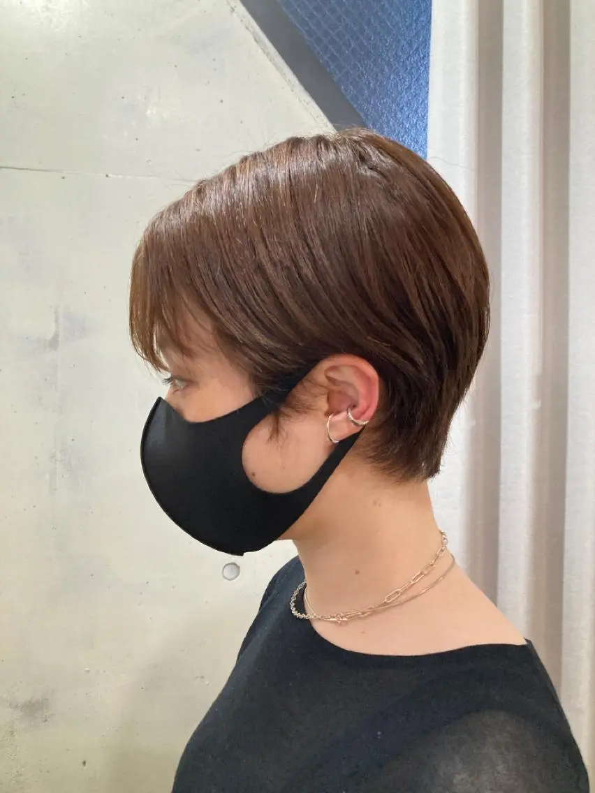 ショート カラー パーマ ショートヘア マエダ カズエ🫶 coronahairのヘアスタイル