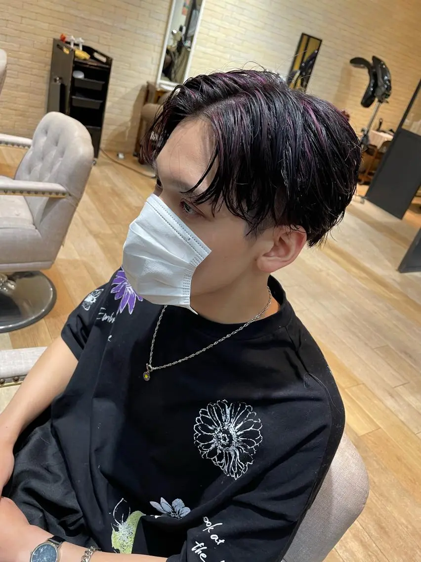 メンズ メンズハイライト 亀川蓮 Agu hairのヘアスタイル