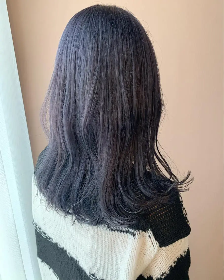 ロング カラー ブリーチ ラベンダーカラー カット ヘアカラー トリートメント hubhair レイヤー/透明感のヘアスタイル
