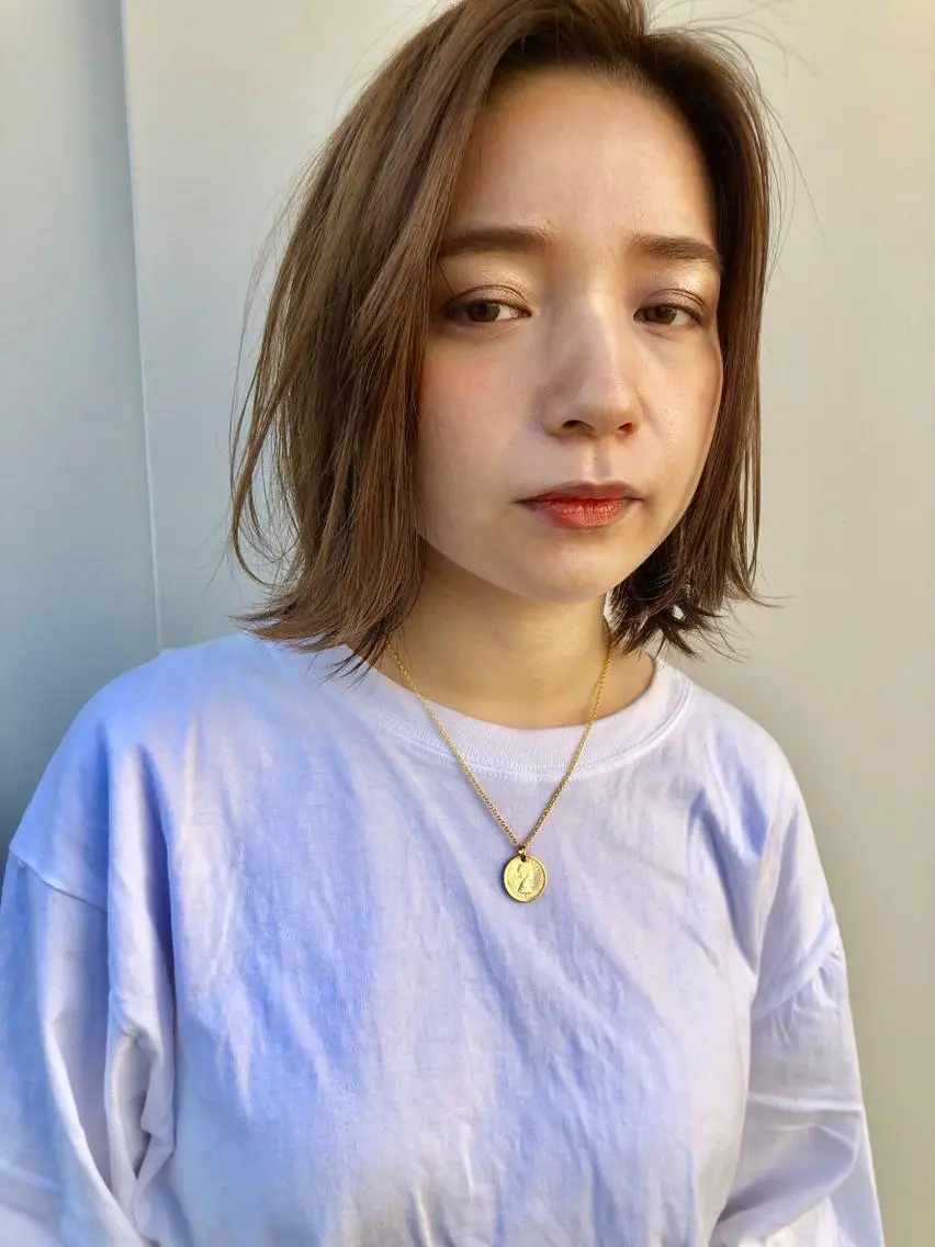 ショート カラー 切りっぱなしボブ ボブ レイヤーカット 外ハネヘア 似合わせレイヤー 🇰🇷荒木洋文のヘアスタイル