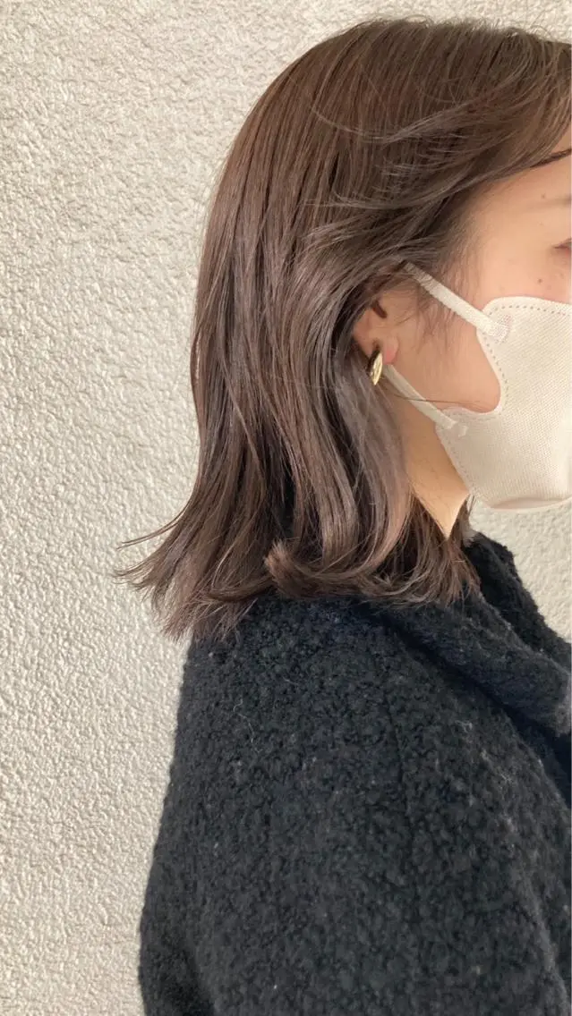 ミディアム カット ヘアカラー トリートメント お洒落ベージュ🤎 代官山shibukiのヘアスタイル