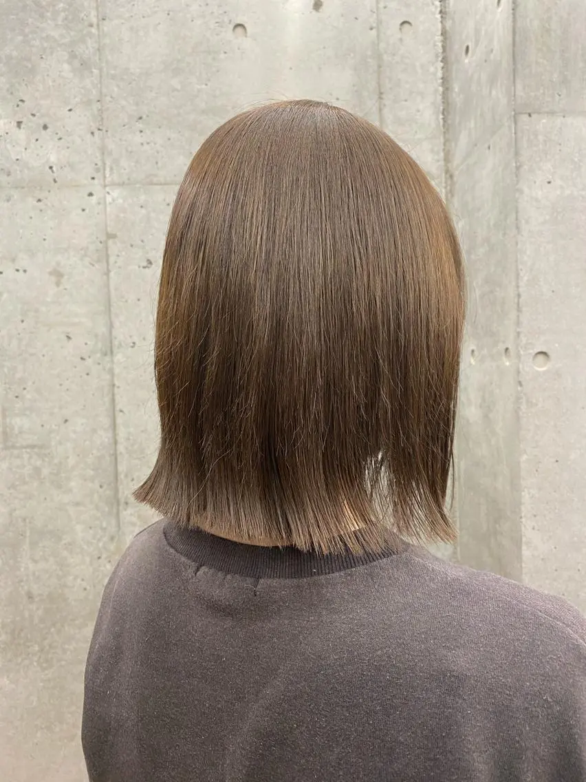 ミディアム 切りっぱなしボブ ボブ yume. COA GINZAのヘアスタイル