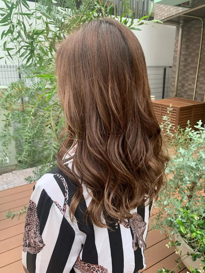 ロング パーマ ヘアカラー トリートメント ハイトーン/メンズ/ ウルフ特化 小松のヘアスタイル