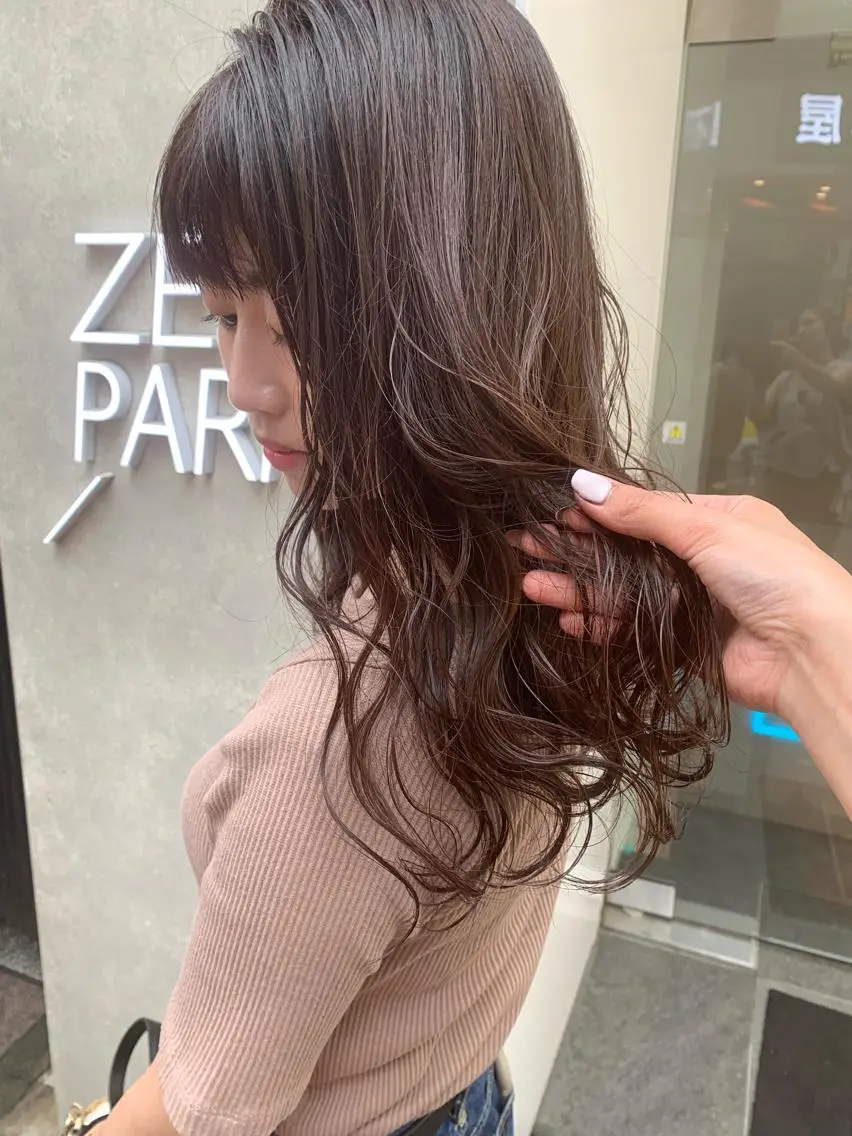セミロング カラー パーマ ヘアアレンジ メンズ まつげと眉 Meliaのマツエク・マツパデザイン