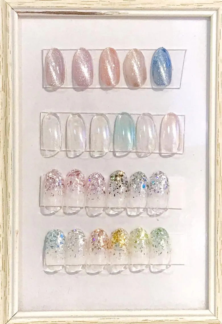 ネイル オーロラネイル グラデーション 氷ネイル・うるうるネイル キラキラネイル ラメ(グリッター) Nyanco Nailのネイルデザイン