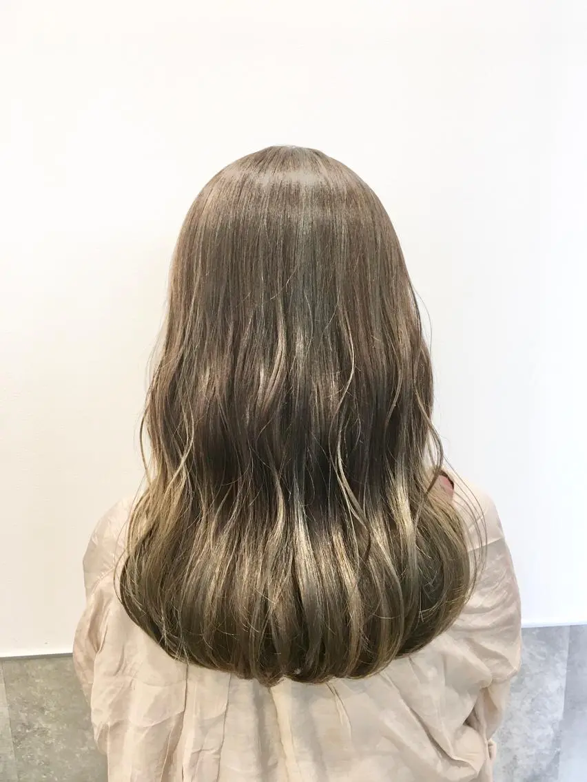 セミロング カラー ヘアカラー トリートメント ヘアセット yoshi ☆のヘアスタイル