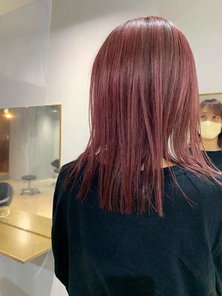 ミディアム カラー パーマ ボブパーマコテ巻き風 パーマNo1深江秀平のヘアスタイル