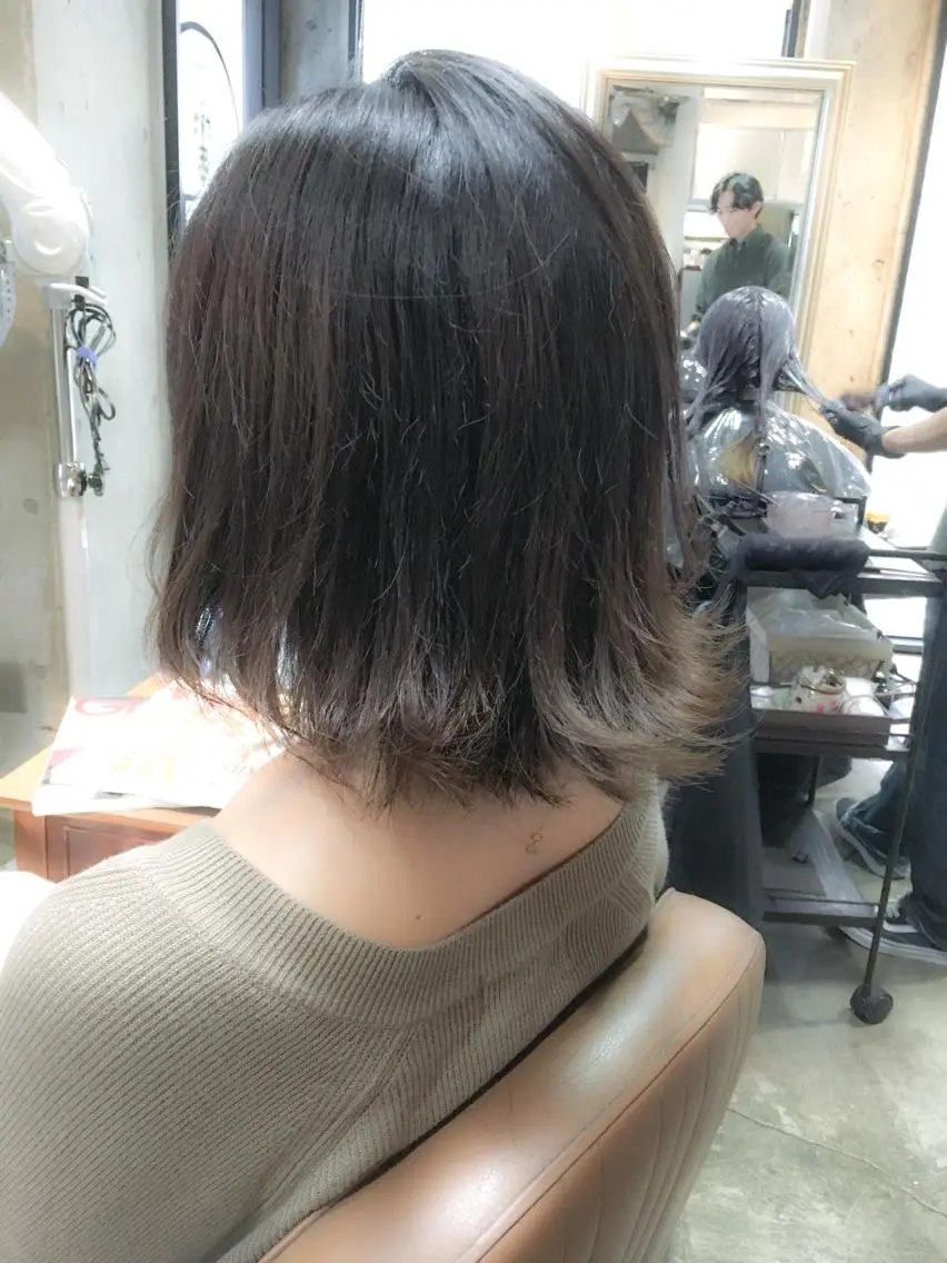 ミディアム カラー ダブルカラー グラデーションカラー ハイライトカラー ハイライト 北條 優輝のヘアスタイル