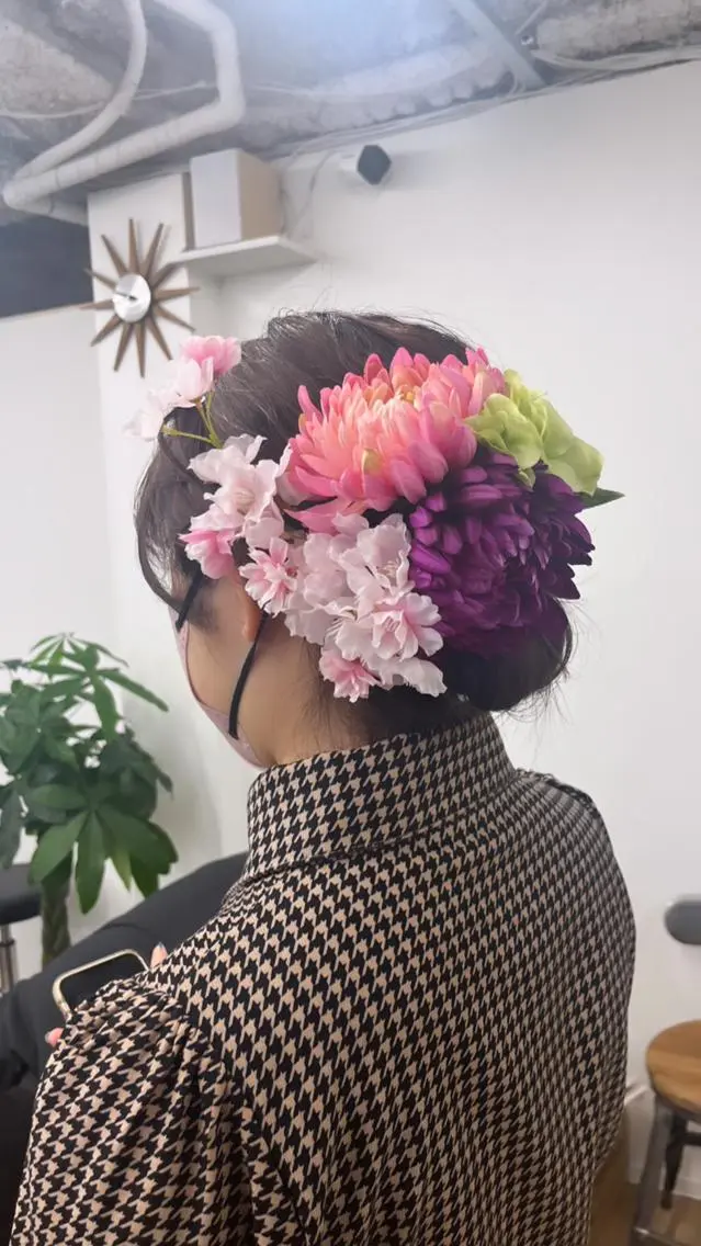 セミロング カラー ヘアアレンジ 成人式 結婚式・ブライダル 入学式 卒業式のヘアスタイル 似合わせカット HIROKO / 透明感暖色カラー🎀のヘアスタイル