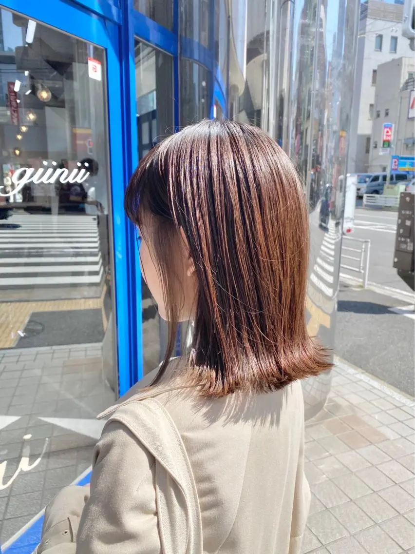 ミディアム カラー ヘアアレンジ Shu🐻‍❄️ / giinii 横浜のヘアスタイル