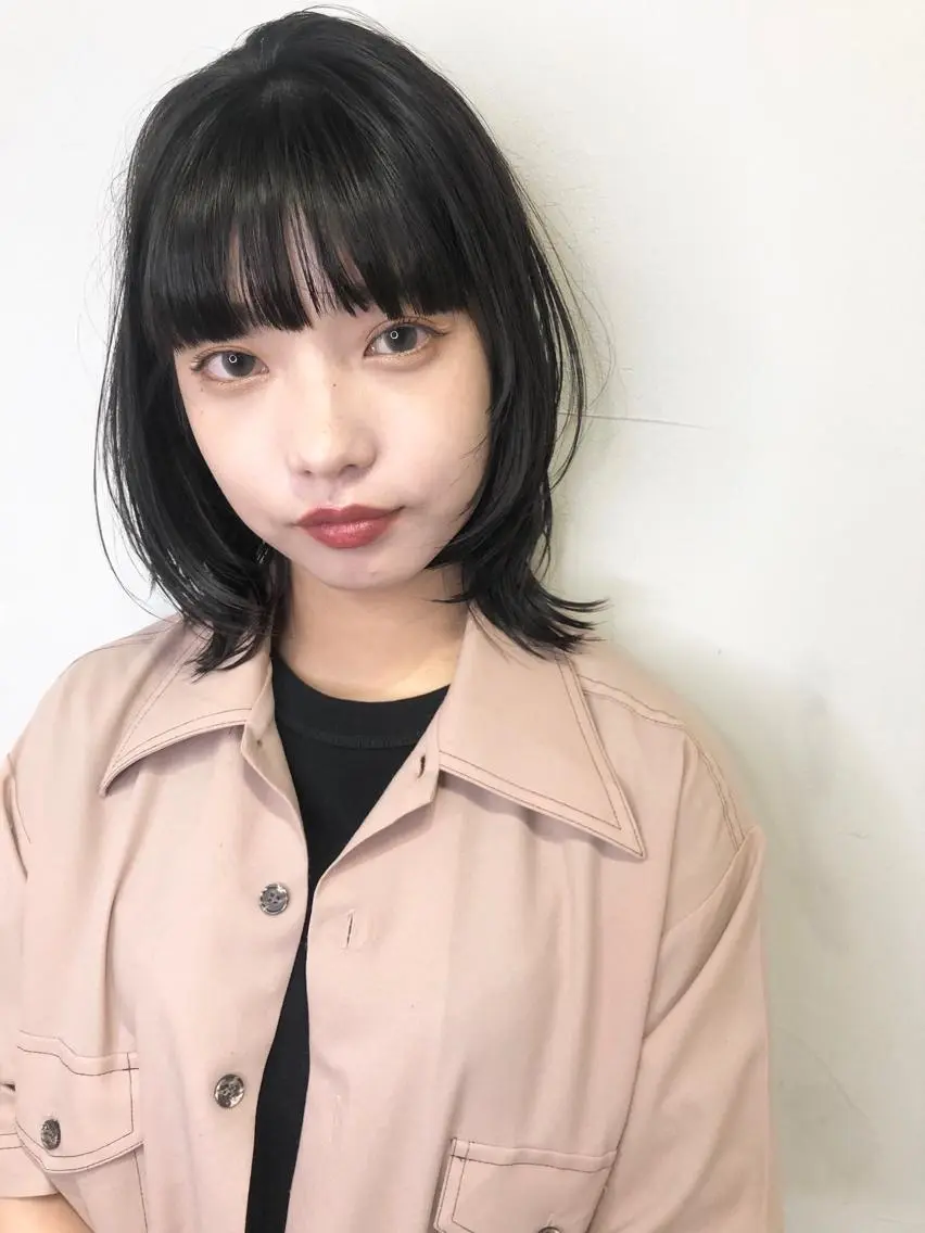 ショート カラー ワイドバング ウルフカット カット ヘアカラー 千葉 郁也のヘアスタイル