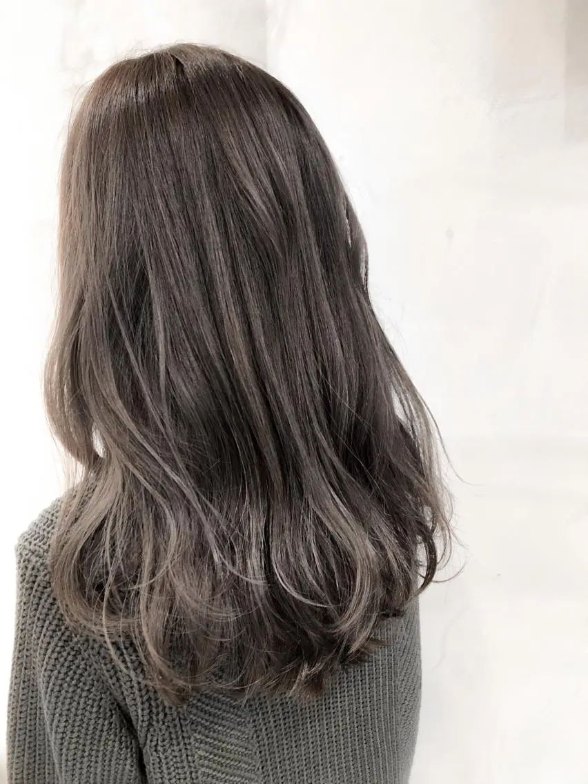 セミロング カラー パーマ ヘアアレンジ ワンレンボブ シールエクステ ベージュカラー 透明感カラー ダブルカラー ブリーチカラー🔥 パーマ【佐々木凌平】のヘアスタイル