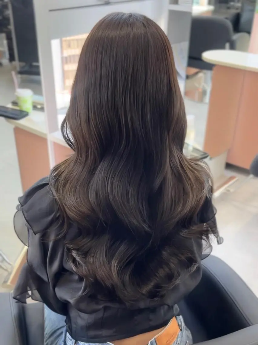 ロング 韓国風カラー 韓国風ヘア 岸田 悠佑のヘアスタイル