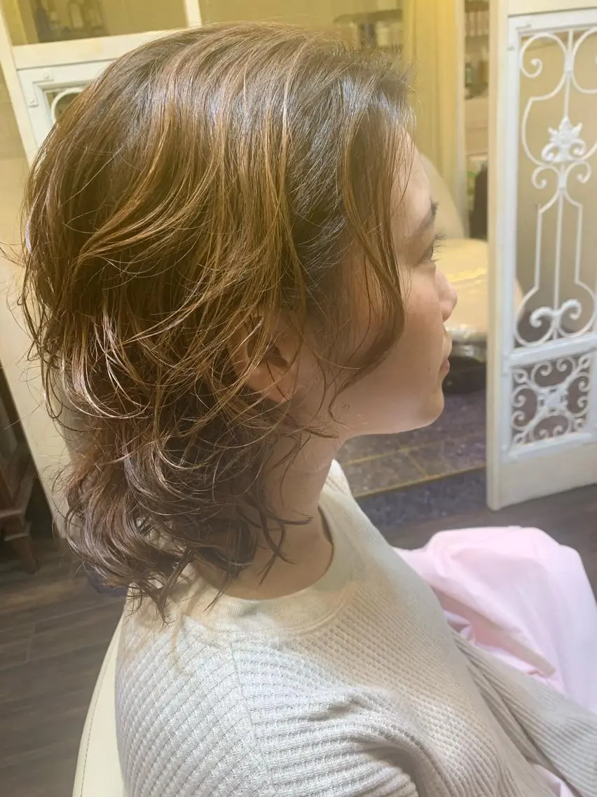 セミロング パーマ カット パーマ トリートメント 🌸スタイリスト 山浦美恵のヘアスタイル