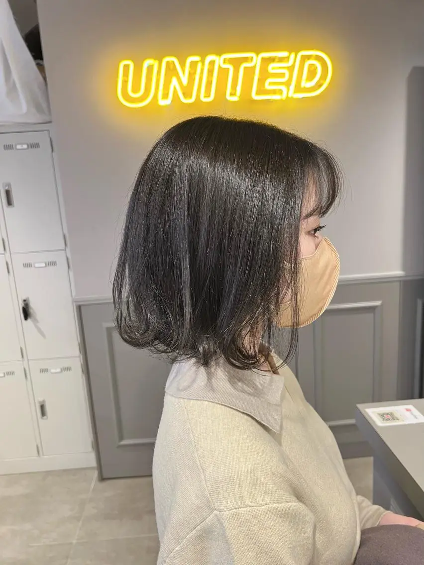 セミロング カラー パーマ ヘアアレンジ メンズ キッズ ネイル マツエク・マツパ アイブロウ 上品＆韓国風 🥀海心🥀のヘアスタイル